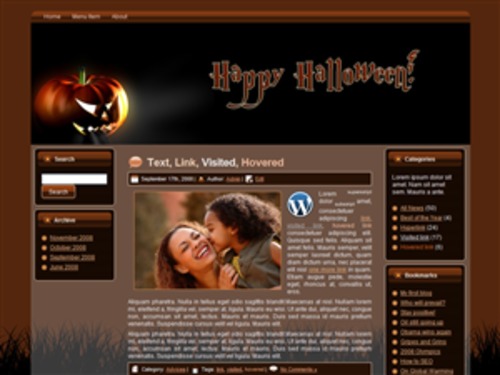 Product picture Halloween Pumpkin WP Theme